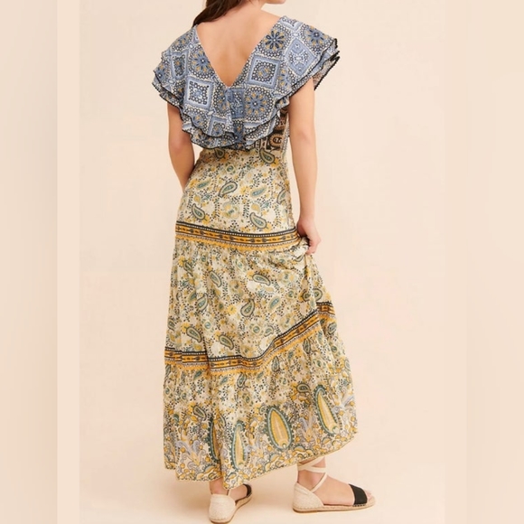 NWT FREE PEOPLE | $172 Prairie Ruffle Maxi Dress - Picture 3 of 5